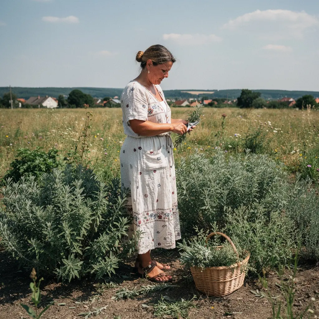 Zsálya tea elkészítése során használt, természetes alapanyagok.
