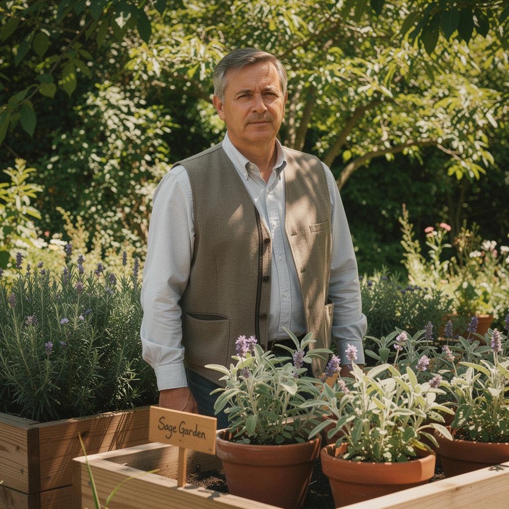 Mediterrán táj, ahol a zsálya növény természetes környezetében nő.